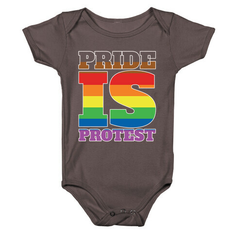 Pride Is Protest White Print Baby One-Piece