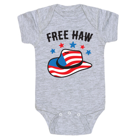 Free Haw Patriotic Cowboy Hat Baby One-Piece