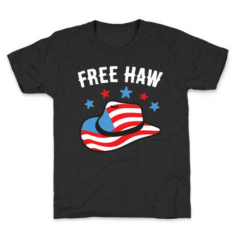 Free Haw Patriotic Cowboy Hat  Kids T-Shirt