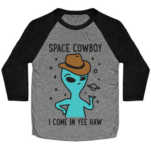 Space Cowboy Alien Baseball Tee