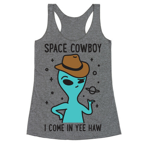 Space Cowboy Alien Racerback Tank Top