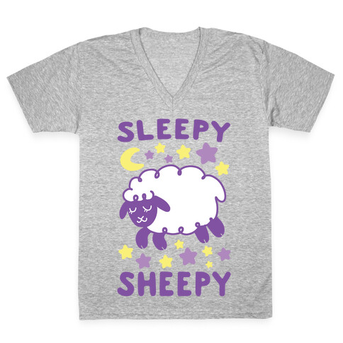 Sleepy Sheepy V-Neck Tee Shirt