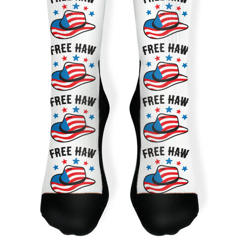 Free Haw Patriotic Cowboy Hat Sock