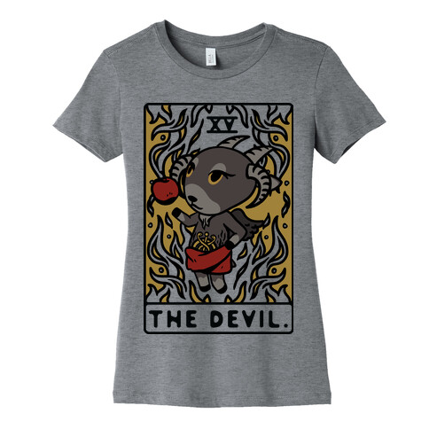 The Devil Tarot Card Animal Crossing Parody Womens T-Shirt