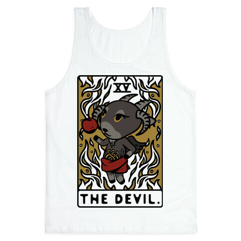 The Devil Tarot Card Animal Crossing Parody Tank Top