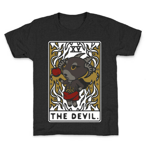 The Devil Tarot Card Animal Crossing Parody Kids T-Shirt