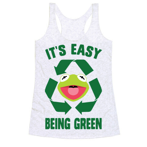 It's Easy Being Green Recycling Kermit Racerback Tank Top