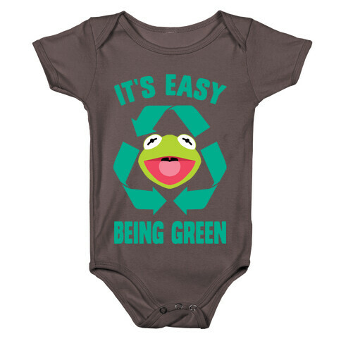 It's Easy Being Green Recycling Kermit Baby One-Piece