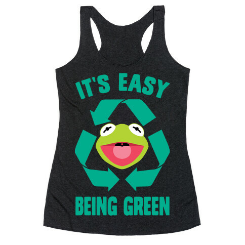 It's Easy Being Green Recycling Kermit Racerback Tank Top