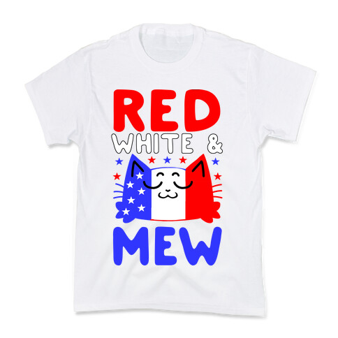 Red, White, And Mew Kids T-Shirt