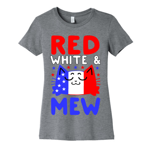 Red, White, And Mew Womens T-Shirt