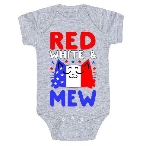 Red, White, And Mew Baby One-Piece