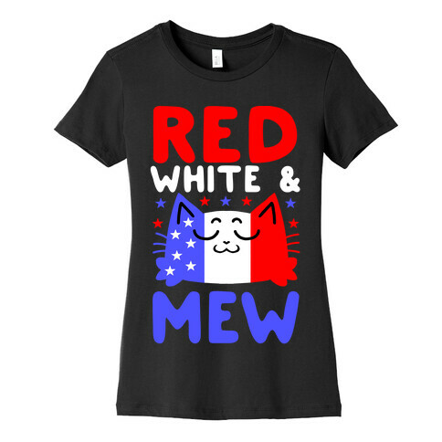 Red, White, And Mew Womens T-Shirt