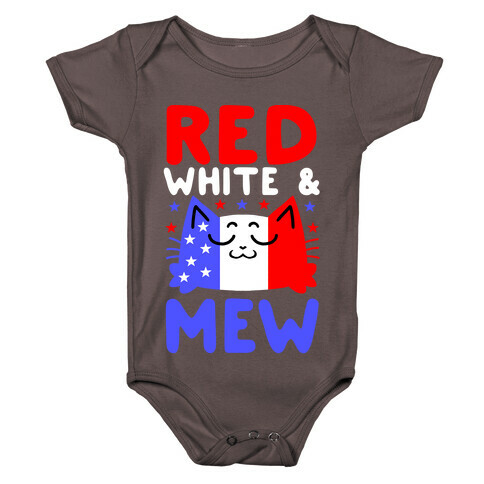 Red, White, And Mew Baby One-Piece