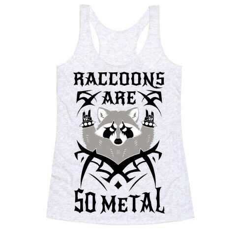 Raccoons Are So Metal Racerback Tank Top