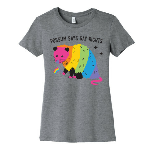 Possum Says Gay Rights Womens T-Shirt