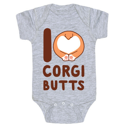 I Heart Corgi Butts Baby One-Piece