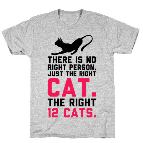 There is No Right Person. Just the Right Cat. T-Shirt