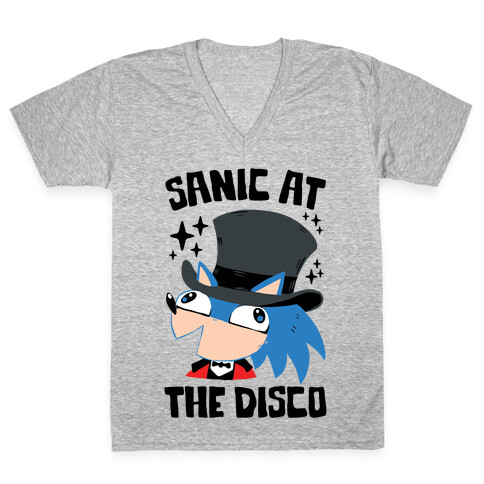 Sanic At The Disco V-Neck Tee Shirt