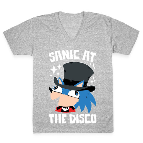 Sanic At The Disco V-Neck Tee Shirt