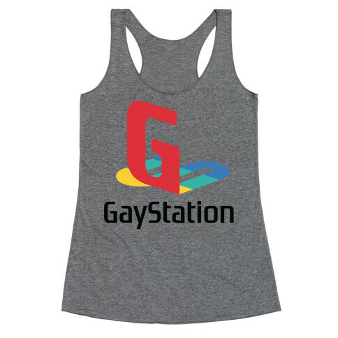 Gay Station  Racerback Tank Top