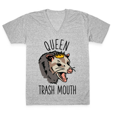 Queen Trash Mouth V-Neck Tee Shirt
