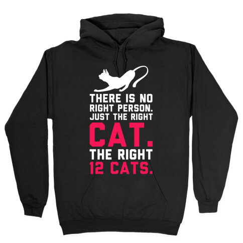 There is No Right Person. Just the Right Cat. Hooded Sweatshirt