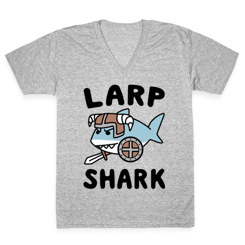 Larp Shark V-Neck Tee Shirt