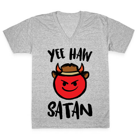 Yee Haw Satan V-Neck Tee Shirt