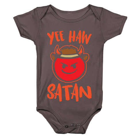 Yee Haw Satan White Print Baby One-Piece