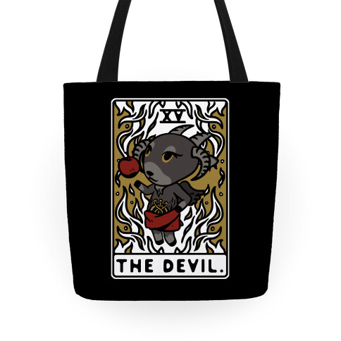 The Devil Tarot Card Animal Crossing Parody Tote