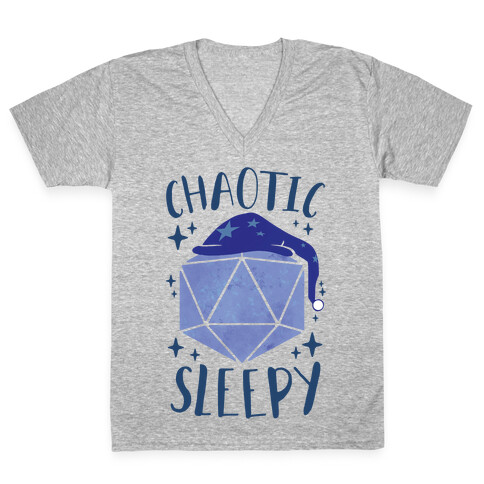 Chaotic Sleepy V-Neck Tee Shirt