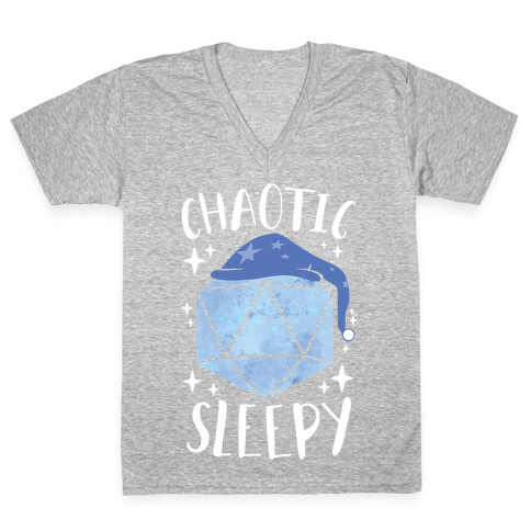 Chaotic Sleepy V-Neck Tee Shirt