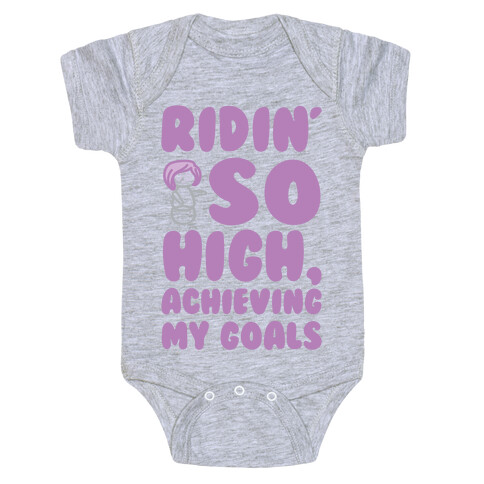 (Hey Yeah Whoa-Ho I'm On A Roll) Riding So High Achieving My Goals Pairs Shirt Baby One-Piece