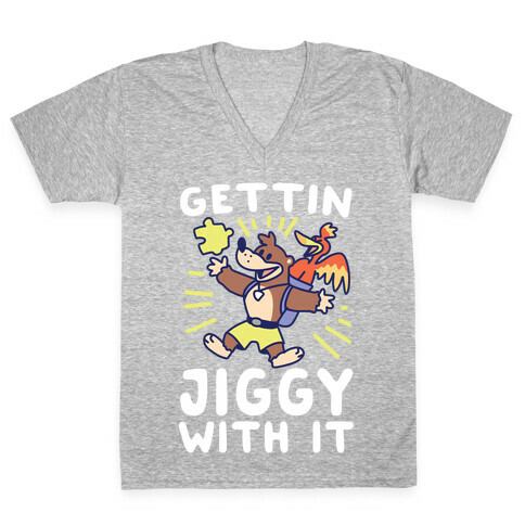 Gettin Jiggy With It V-Neck Tee Shirt