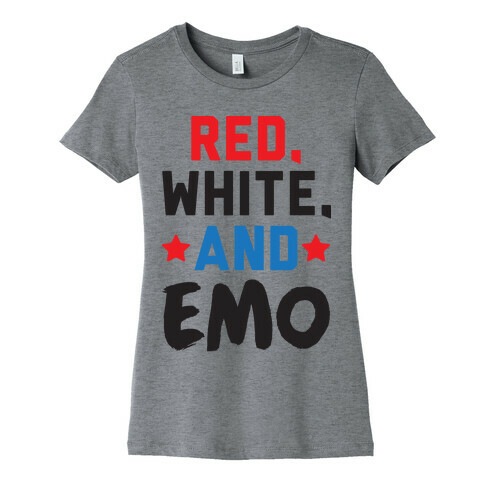 Red, White, And Emo Womens T-Shirt