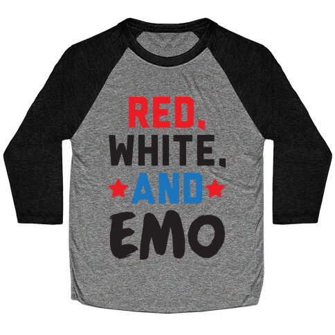 Red, White, And Emo Baseball Tee