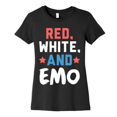 Red, White, And Emo Womens T-Shirt