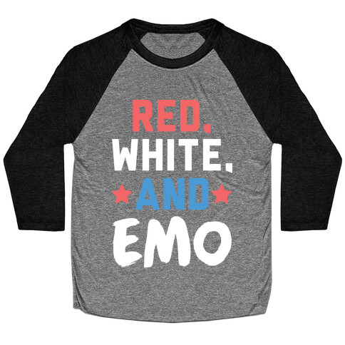 Red, White, And Emo Baseball Tee