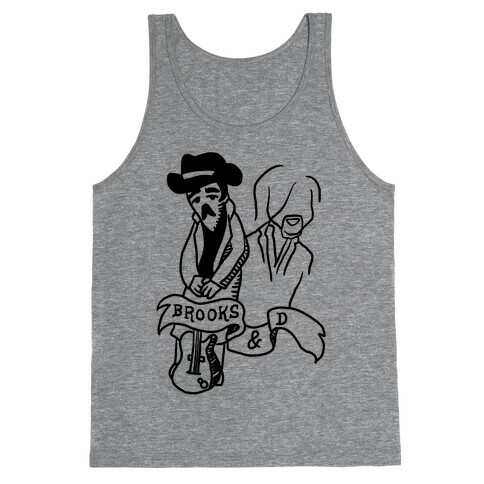 Half Finished Brooks and Dun Tattoo Parody Tank Top