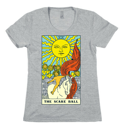 The Scare Ball Tarot Womens T-Shirt