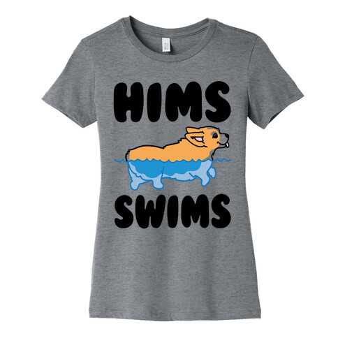 Hims Swims Corgi Womens T-Shirt