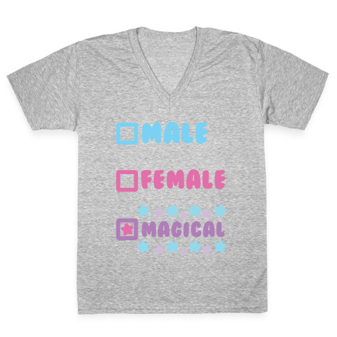 Magical Gender Checklist V-Neck Tee Shirt