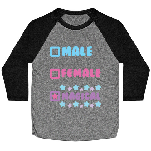 Magical Gender Checklist Baseball Tee