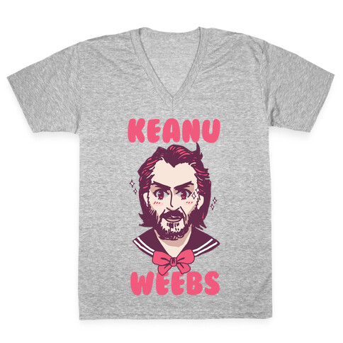 Keanu Weebs V-Neck Tee Shirt