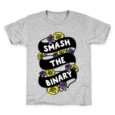 Smash The Binary Ribbon Kids T-Shirt