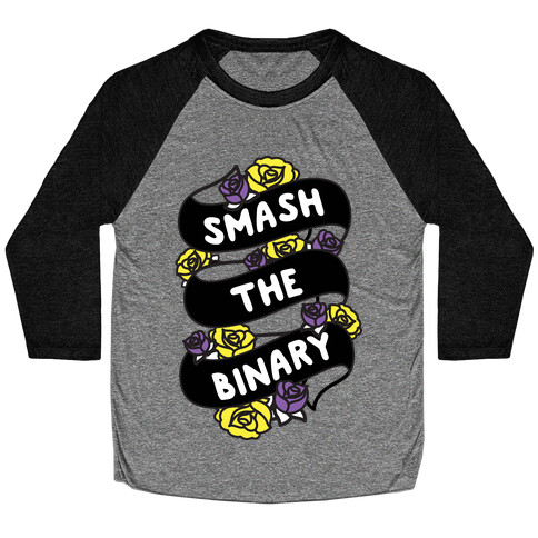 Smash The Binary Ribbon Baseball Tee