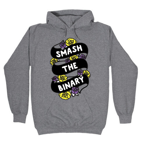Smash The Binary Ribbon Hooded Sweatshirt