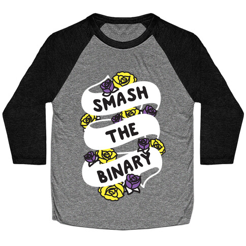 Smash The Binary Ribbon Baseball Tee