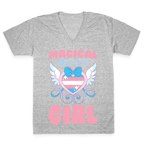 Magical Girl - Trans Pride V-Neck Tee Shirt